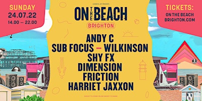 On The Beach – Andy C, Sub Focus, Wilkinson & SHY FX Poster