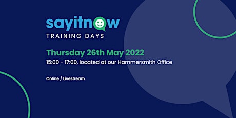 Say It Now training IRL and online tickets