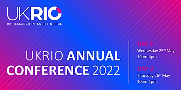 UKRIO Annual Conference 2022 (research integrity two-day event)