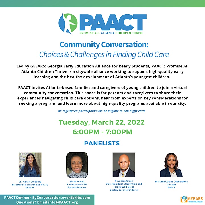 Community Conversation: Choices & Challenges in Finding Child Care image