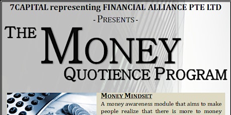 Money QuotienCE Program (MQP) : MONEY MINDSET primary image