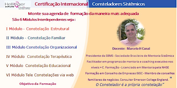 CERTIFICAÇÃO INTERNACIONAL DE CONSTELADORES SISTÊMICOS - 6 MÓDULOS
