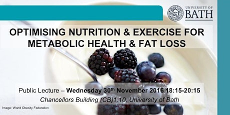 Optimising Nutrition & Exercise for Metabolic Health & Fat Loss primary image