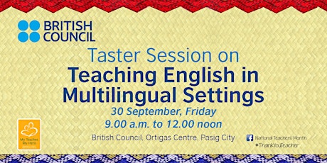 Taster Session: Teaching English in Multilingual Settings, 30 September primary image