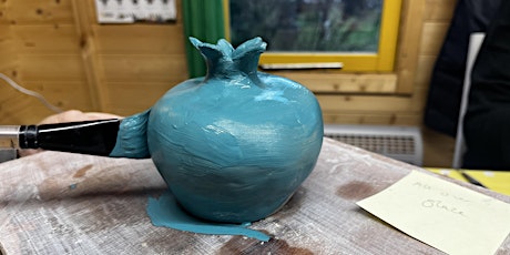 Adult pottery class - decorated pot making tickets