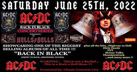 AC/DC Back in Black Concert Series performed by Hells Bells tickets