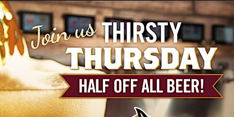 THIRSTY THURSDAYS AT CRAVE! 50% OFF our SELF-SERVE BEER WALL! tickets