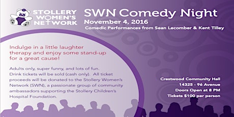 Comedy Night - Benefitting the Stollery Women's Network primary image