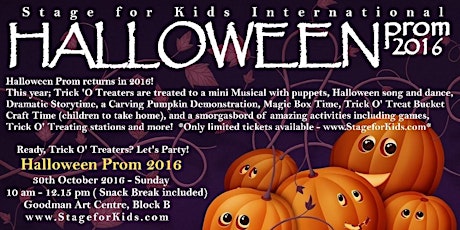 Halloween Prom 2016 - Children's Party by Stage for Kids International primary image