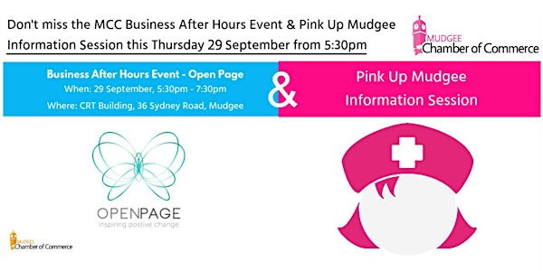 Business After Hours - Open Page & Pink Up Mudgee Information Session