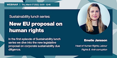 Sustainability lunch series: New EU proposal on human rights  primärbild