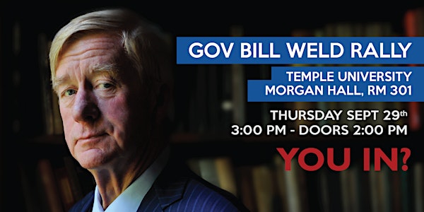 Philadelphia Rally with Gov. Bill Weld