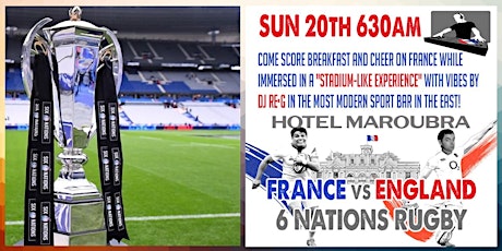 Rugby FRA vs ENG  | La Matinée @ Hotel Maroubra primary image