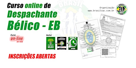 Imagem principal do evento Curso on-line de Formação de Despachante Bélico - EB