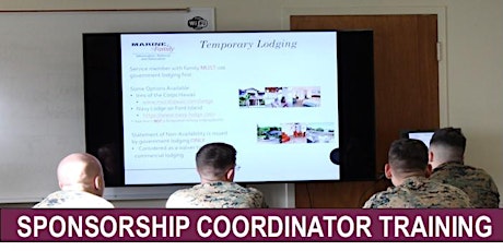 In Person Sponsorship Coordinator Training for MCBH Personnel tickets