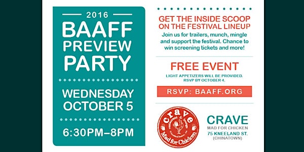 2016 BAAFF Preview Party