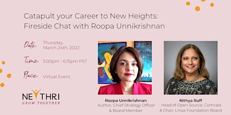 03.24.2022 Catapult Your Career to New Heights with Roopa Unnikrishnan primary image