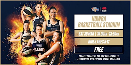 Brydens Sydney Uni Flames Girls  Basketball Clinic - Shoalhaven primary image