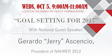 (FREE) Goal Setting for 2017, Gerardo "Jerry" Ascencio, 2012 NAHREP PRESIDENT primary image