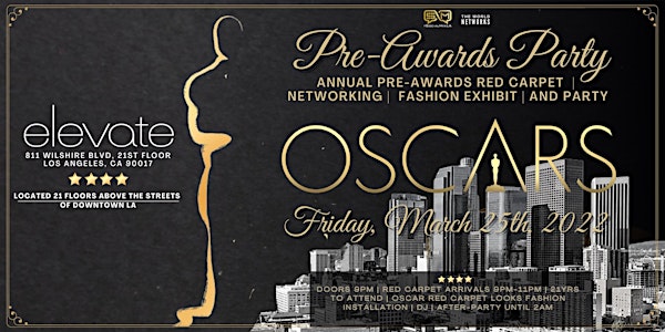 Pre-Awards Red Carpet Networking Mixer, Fashion Exhibit, and After-Party
