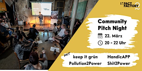 Hauptbild für Community Pitch Night im Livestream 