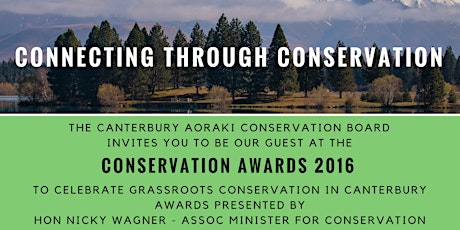 Canterbury Aoraki Conservation Board Awards 2016 primary image