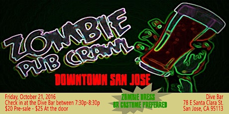 Zombie Pub Crawl: San Jose Edition primary image