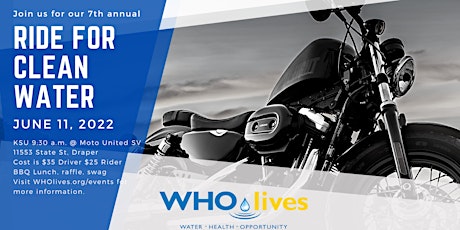 WHOlives 7th  Annual Ride for Clean Water 2022 tickets