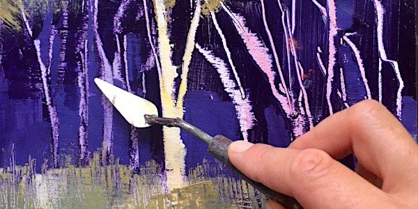 Sgraffito Trees Workshop - experimental colour and mark making in acrylic