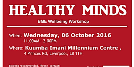 Healthy Minds BME Workshop primary image