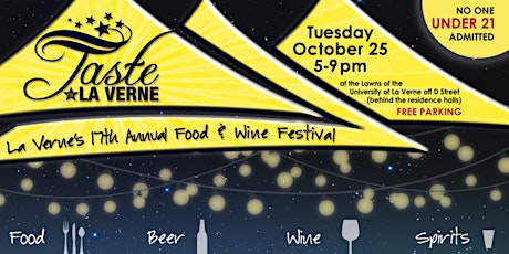 17th Annual Taste of La Verne - Food and Wine Festival primary image