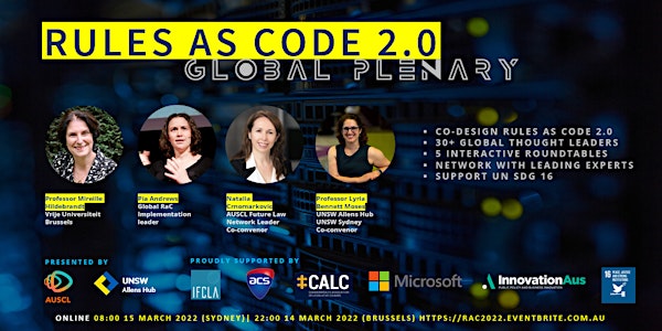Rules as Code 2.0. Global Plenary