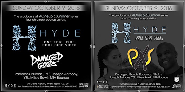 One Epic Hyde - Pool Side Vibes - Guest Dj Damaged Goods - Pool Party