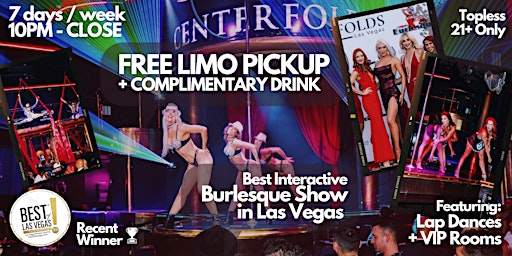 Centerfolds "A Touch of Burlesque" (FREE LIMO & 1 Drink) - #1 Show in Vegas