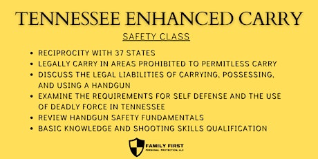 TN Enhanced Carry Permit Safety Class tickets