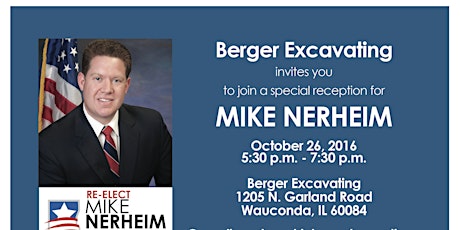 Berger Excavating Reception for State's Attorney Mike Nerheim primary image