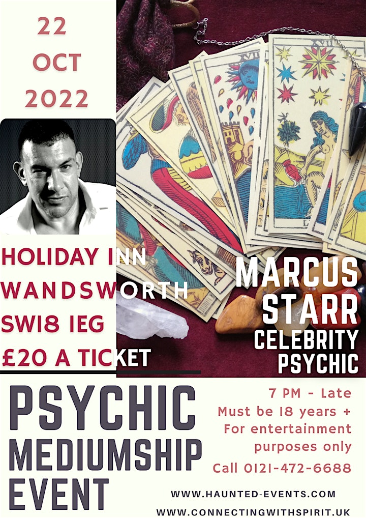 Psychic Mediumship Event with Marcus Starr @ Holiday Inn Wandsworth image