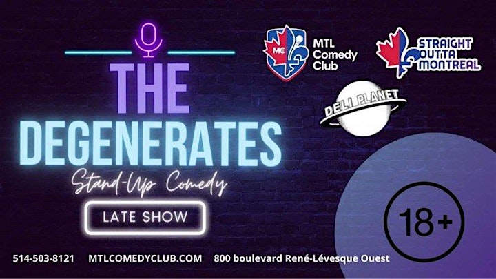 English Stand Up Comedy Show ( Saturday 11pm ) at the Montreal Comedy Club image