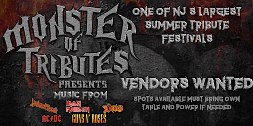 VENDOR SPOT for TRIBUTE FEST at ARTIES in FRENCHTOWN