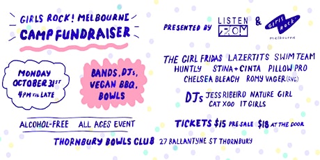 Girls Rock! Melbourne Camp Fundraiser primary image