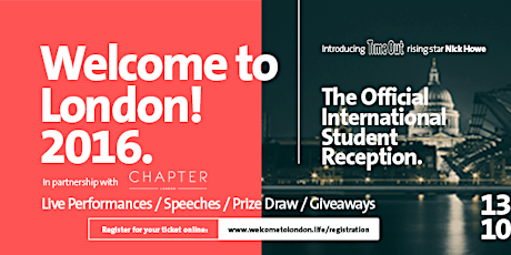 Welcome to London! 2016. International Student Reception. primary image