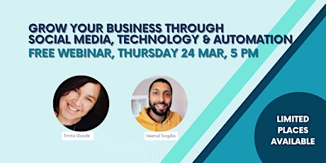 Workshop - Grow Your Business Through Social Media, Technology & Automation primary image