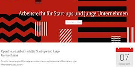 Hauptbild für Für Start-Ups & Junge Unternehmen: Arbeitrecht für Start-Ups am 7.10.16 Gründen in Wien