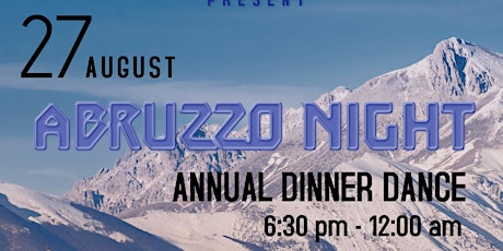 Abruzzo Night Dinner Dance 2022 - Whitehorse Function Centre Members Lounge tickets