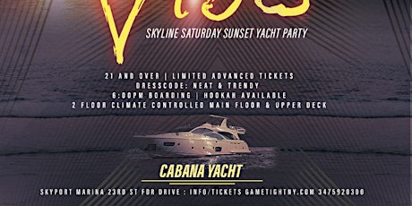 Latin Vibes Saturday Sunset NYC Cabana Yacht Party Skyport Marina 2022 tickets