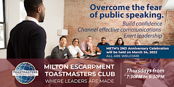 Milton Escarpment Toastmasters: Learn Public Speaking and Leadership Skills