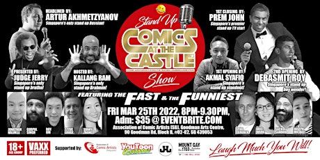FRI  NIGHT: Stand Up COMICS At The CASTLE Show!