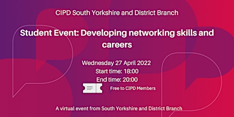 Student Event: Developing networking skills and careers primary image