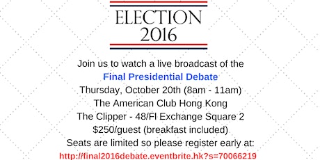 Live broadcast of the Final Presidential Debate primary image