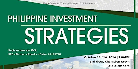 1st Philippine Investment Strategies Talk 2016 primary image